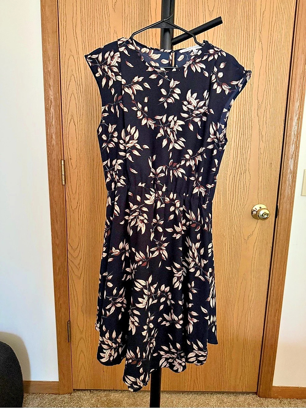 Collective Concepts Floral Mini Dress Black & Pink Large